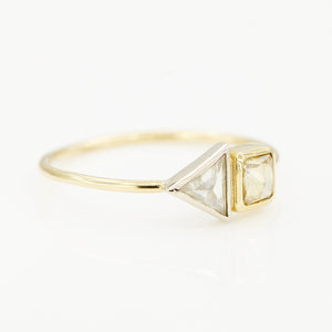 Galaxy double rose cut diamond ring