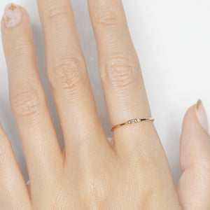 Gravity baguette diamond band