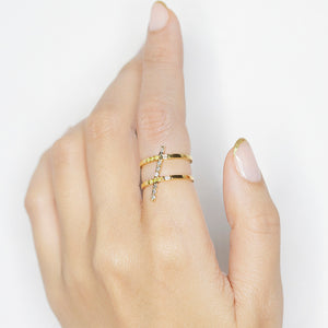 Astro stament diamond ring