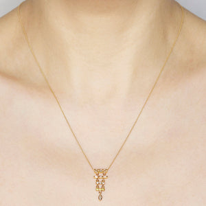 Astro diamond steps necklace