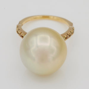 Galaxy South Sea pearl color diamond ring