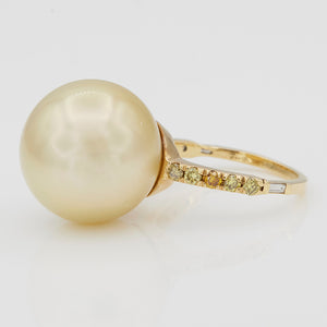 Galaxy South Sea pearl color diamond ring
