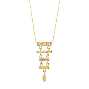 Astro diamond steps necklace
