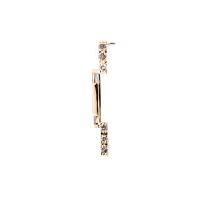 Astro zig zag diamond earring