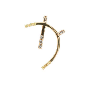 Astro curve diamond earring