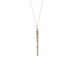 Astro two diamond bar long necklace