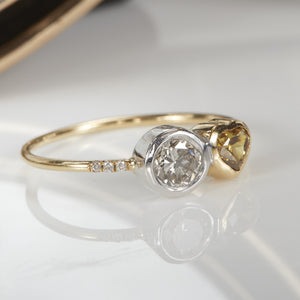 Galaxy double diamond ring