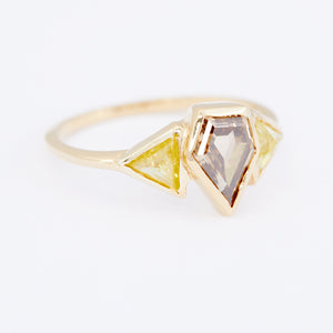 XW Bridal orange brown diamond ring