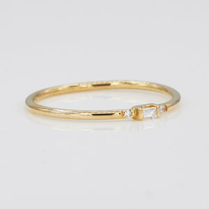 XW Bridal baguette diamond wedding band