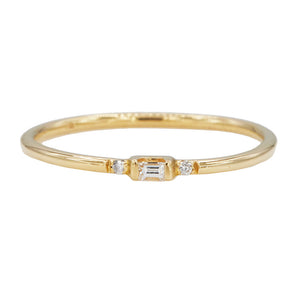 XW Bridal baguette diamond wedding band