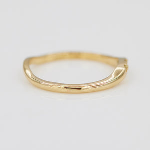 XW Bridal curved yellow diamond band