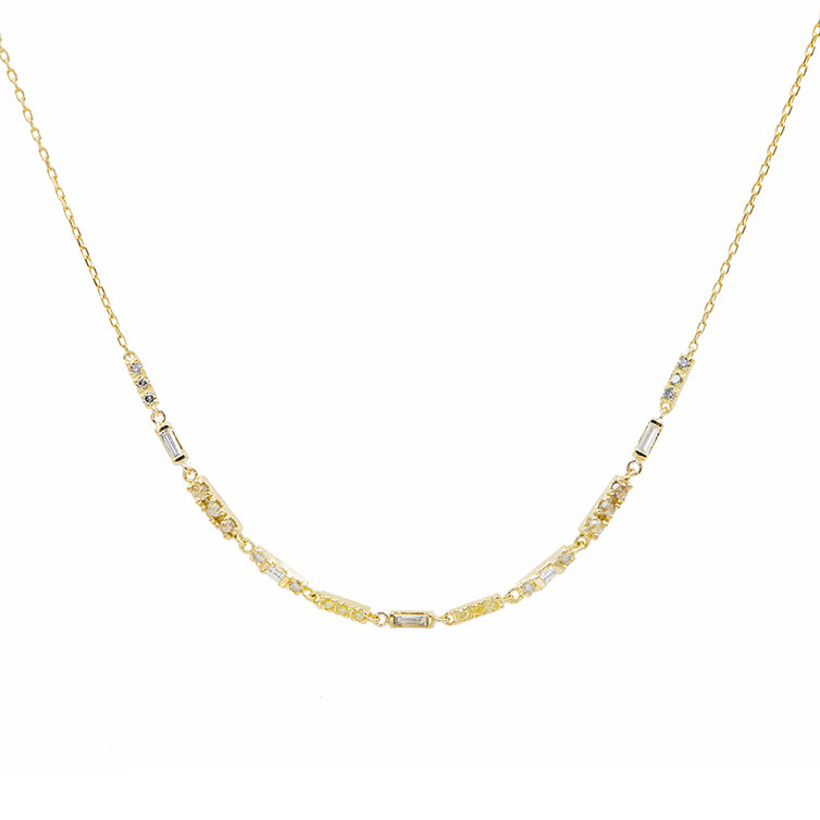 Astro multi diamond line necklace
