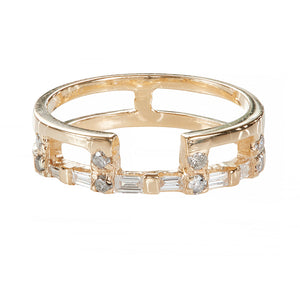 Astro diamond stack ring