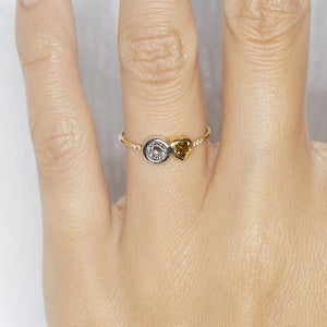 Galaxy double diamond ring