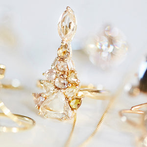 Comet rose cut diamond power ring