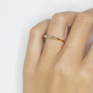 XW Bridal baguette rose cut diamond wedding band