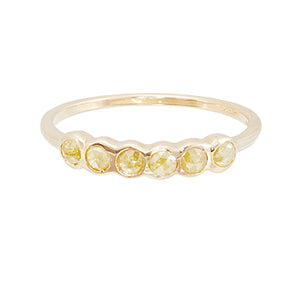 XW Bridal yellow diamond wedding band