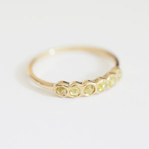 XW Bridal yellow diamond wedding band