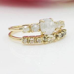 XW Bridal icy gray diamond ring