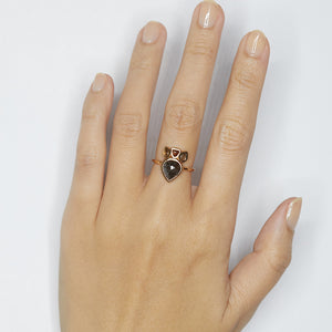 Heart of Light brown rose cut diamond ring