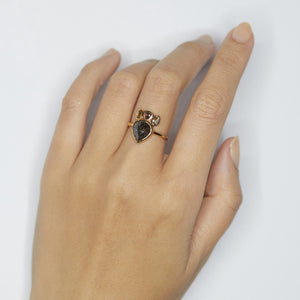 Heart of Light brown rose cut diamond ring