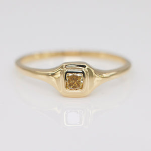 Neptune yellow diamond ring
