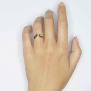 Stardust V multi natural color diamond band