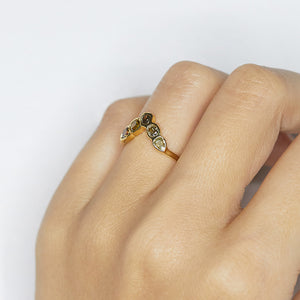 Stardust V multi natural color diamond band