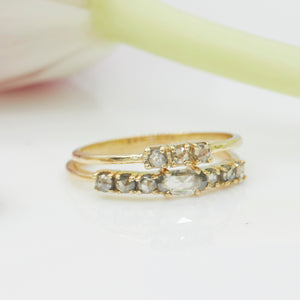 XW Bridal multi champagne diamond ring