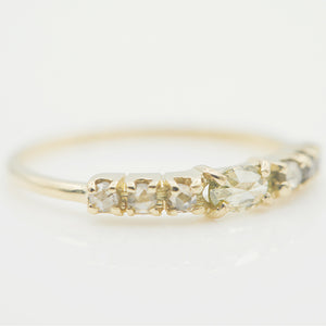 XW Bridal multi champagne diamond ring