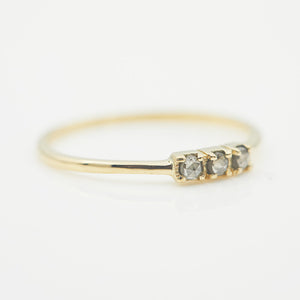 XW Bridal champagne diamond wedding band