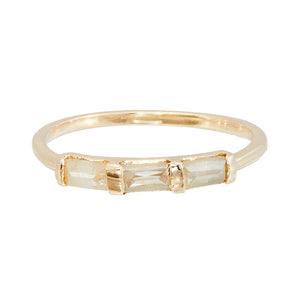 XW Bridal baguette rose cut diamond wedding band