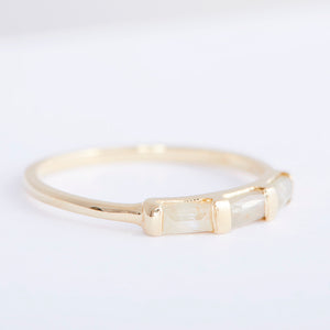 XW Bridal baguette rose cut diamond wedding band