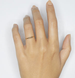 XW Bridal champagne diamond wedding band