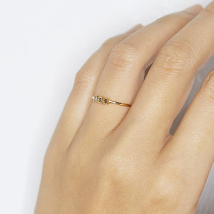 XW Bridal champagne diamond wedding band