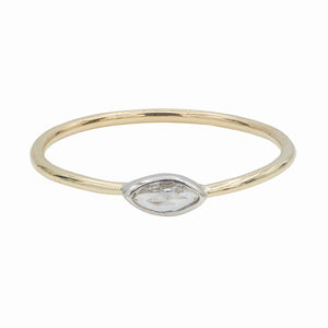 XW Bridal rose cut marquise diamond ring