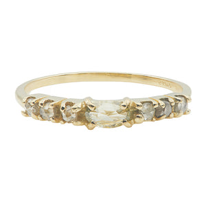 XW Bridal multi champagne diamond ring