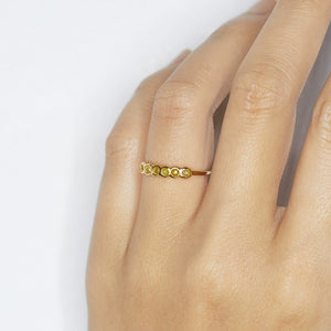 XW Bridal yellow diamond wedding band