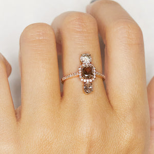 Galaxy natural color diamond rose gold ring