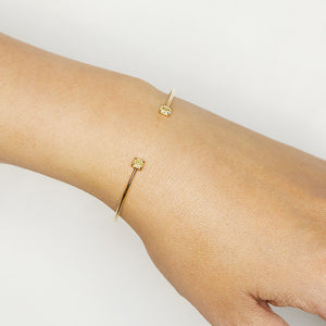 Stardust light yellow diamond cuff