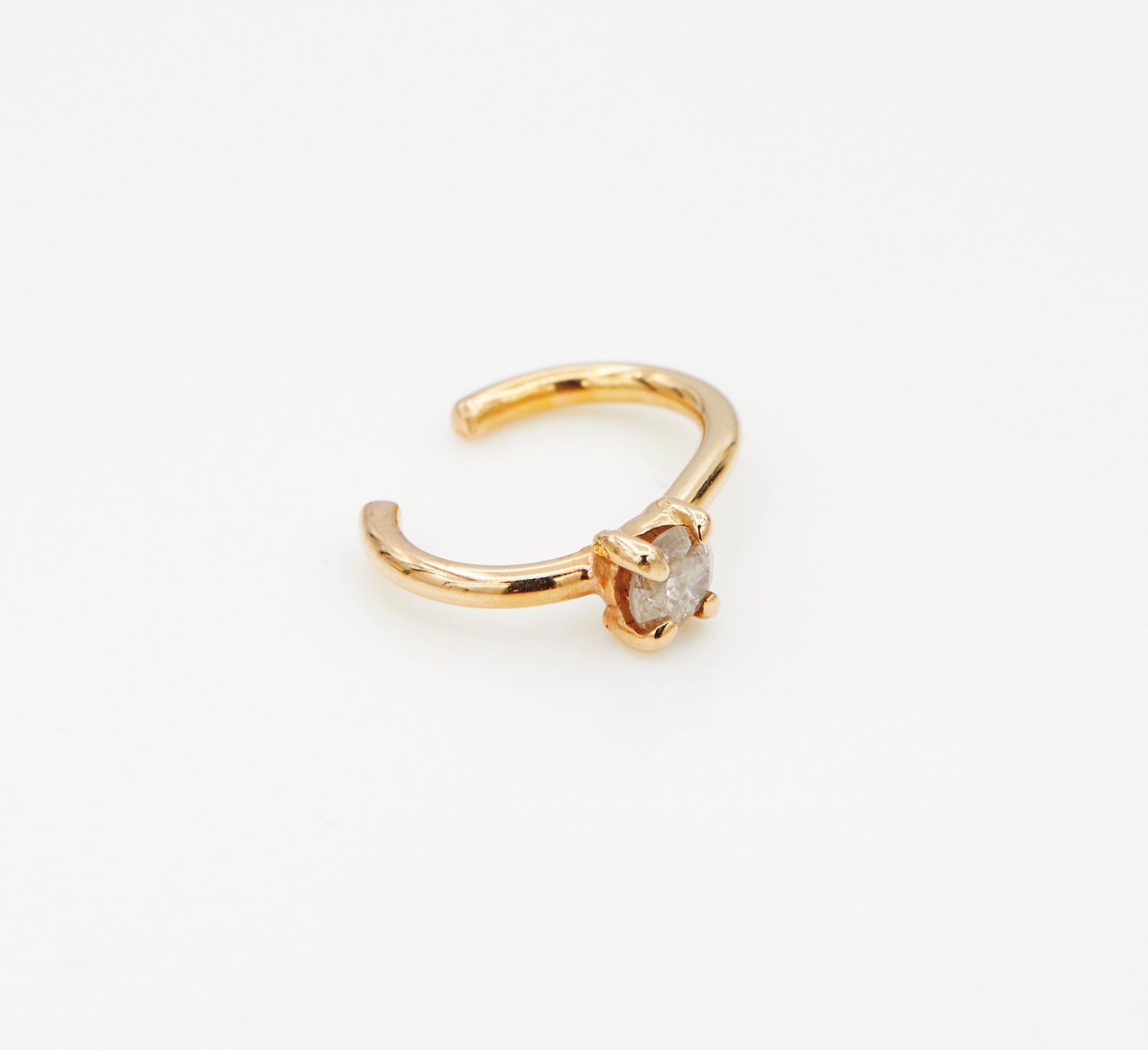 Stardust rose gold icy gray diamond ear cuff