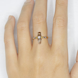natural color rose cut diamond Galaxy ring