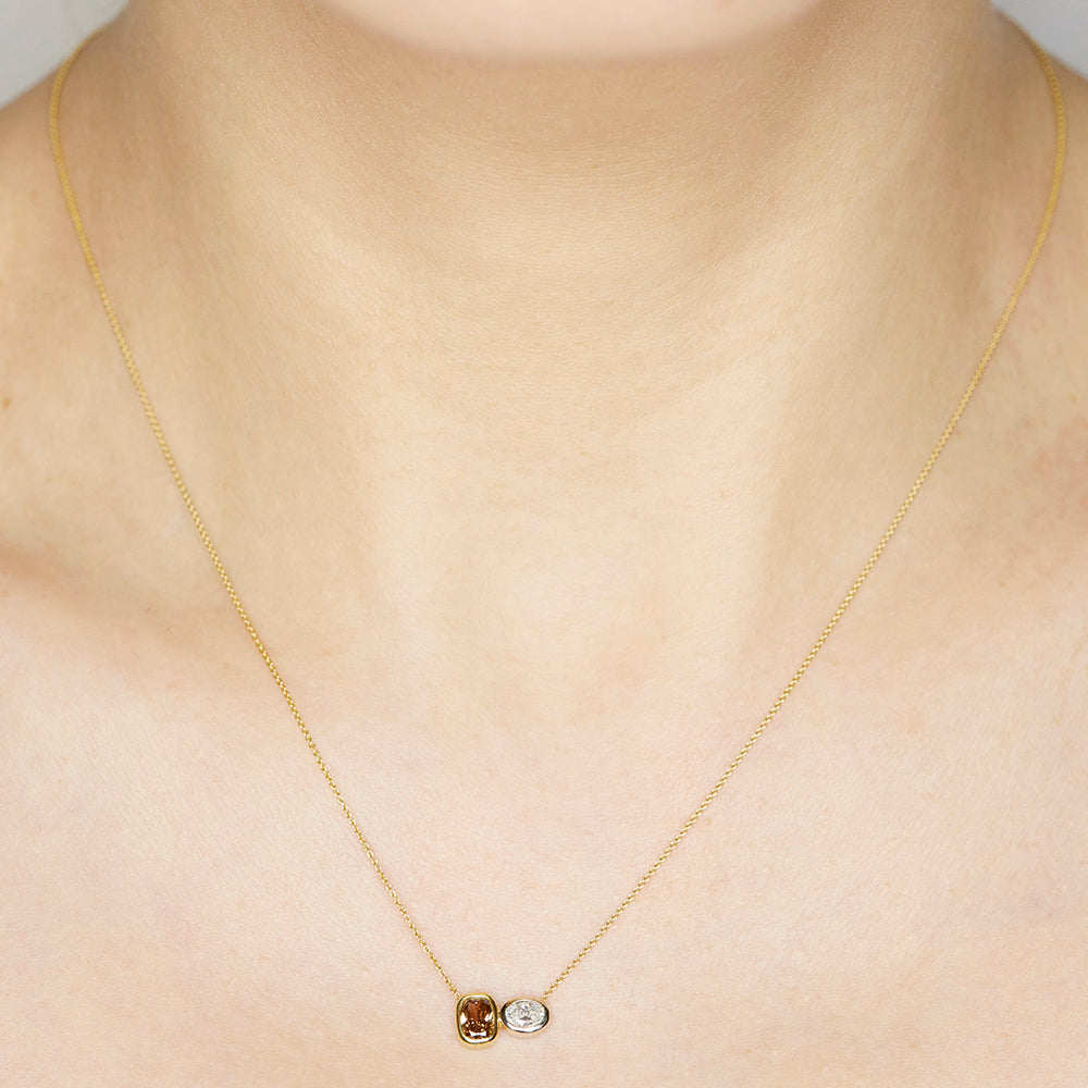 Galaxy double diamond necklace