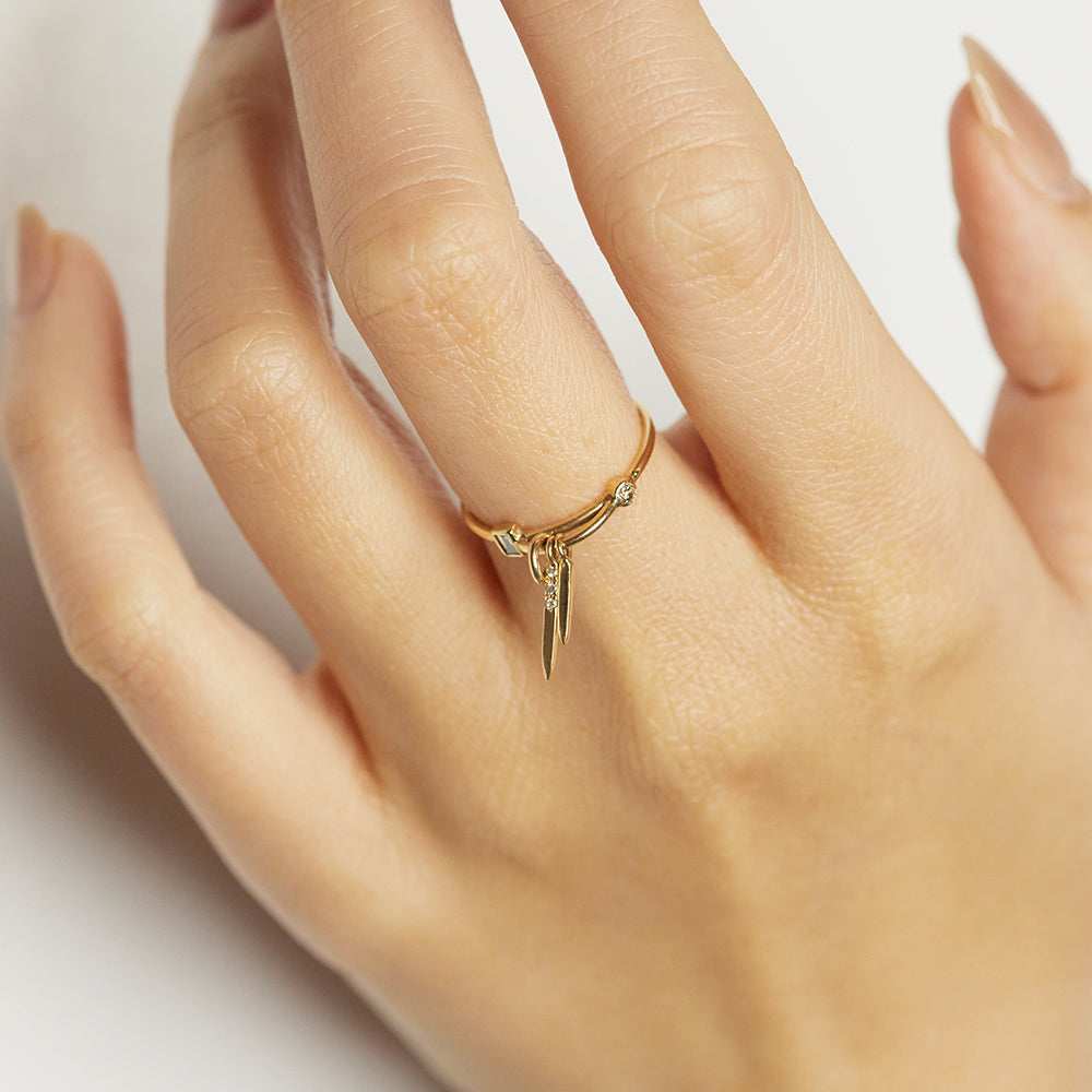 Gravity diamond shake ring