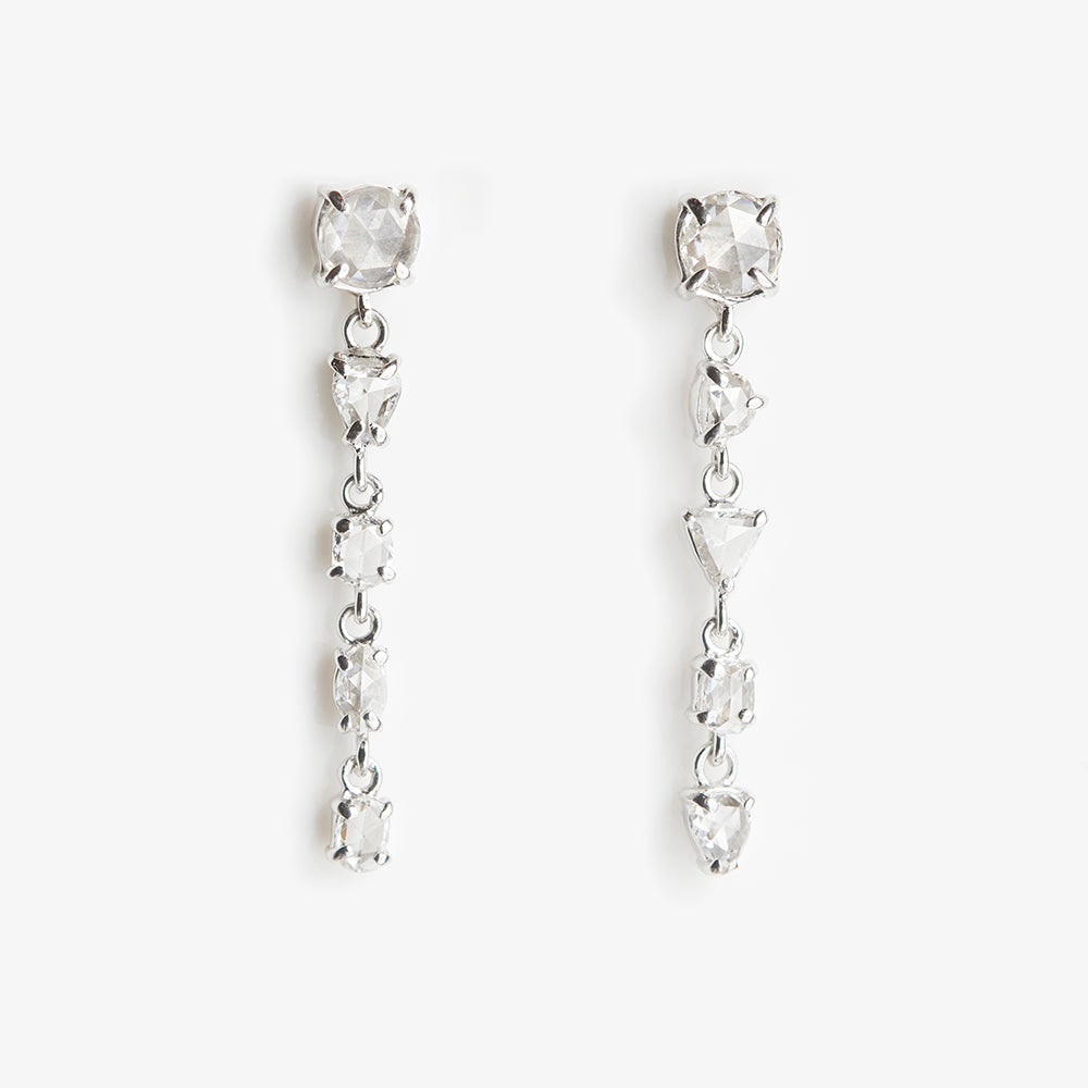 Galaxy rose cut diamond earrings