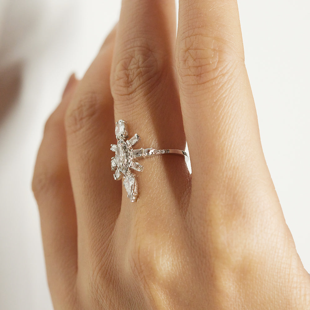 white diamond Galaxy Ring