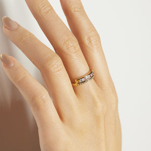 Galaxy multi color sapphire diamond Future band