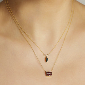 Galaxy sapphire diamond Future necklace