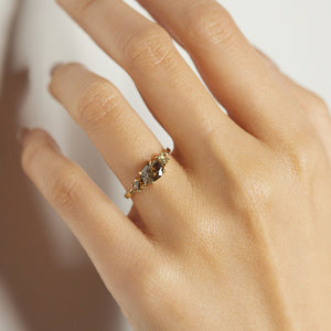 XW Bridal rough brown diamond ring