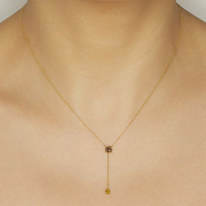 Stardust natural color rough diamond necklace